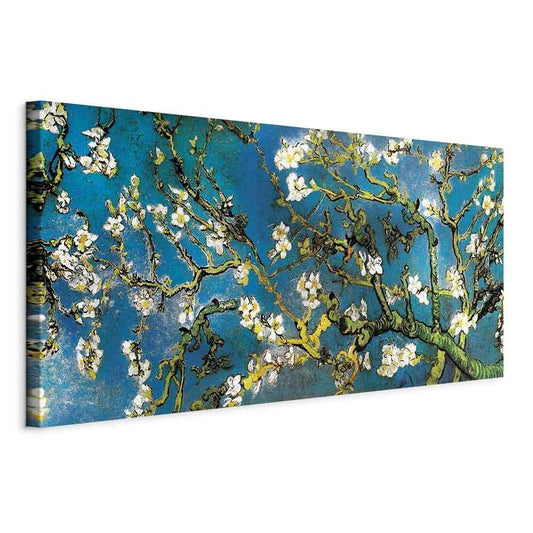 Leinwandbild Blühender Mandelzweig – Elegante Wanddeko in Pastellfarben
