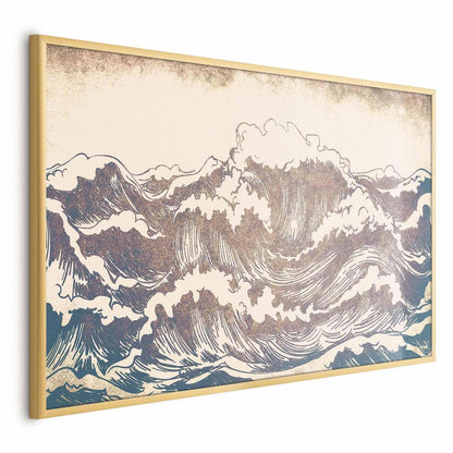 Wandposter mit Meer und Wellen – Energie der Natur