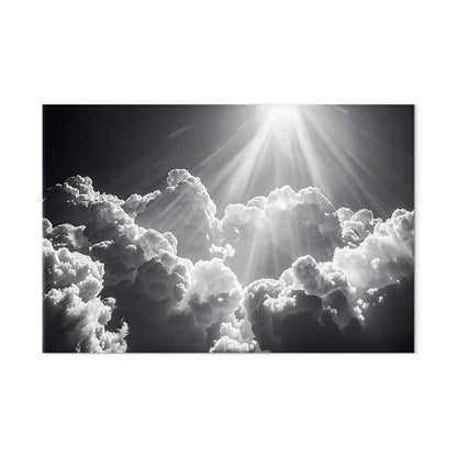 Leinwandbild - Hope in the Clouds: Inspiring Rays of the Sun – Awaken Emotions