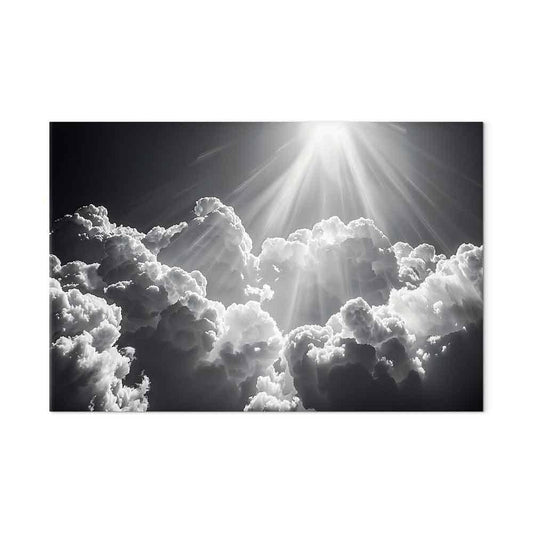 Leinwandbild - Hope in the Clouds: Inspiring Rays of the Sun – Awaken Emotions
