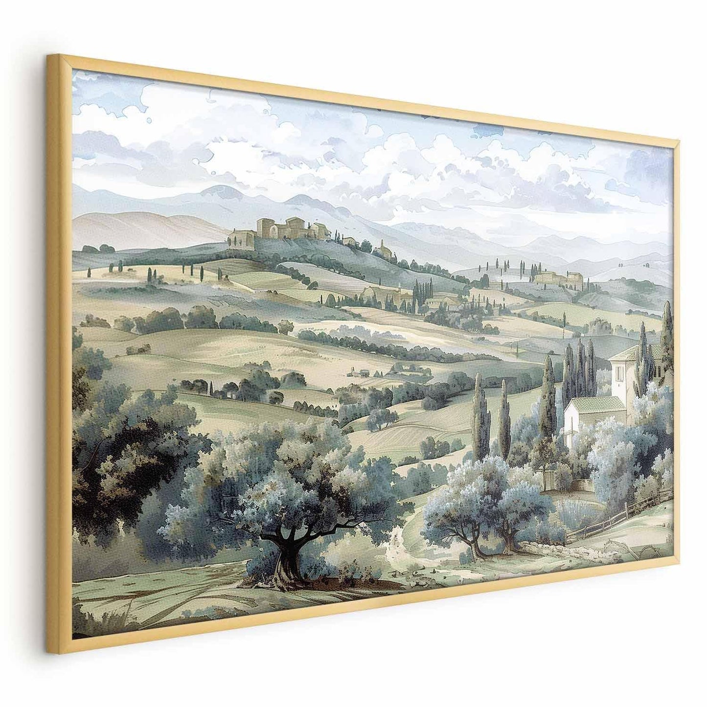 Poster - Landscape with Sunny Green Fields Artgeist