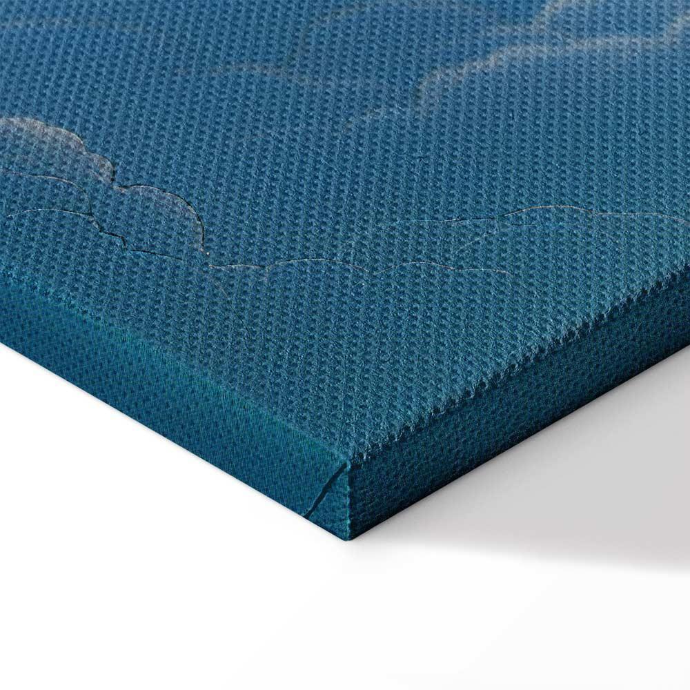 Leinwandbild - Blue Sky Breaking Through White Fluffy Clouds