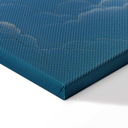 Leinwandbild - Blue Sky Breaking Through White Fluffy Clouds