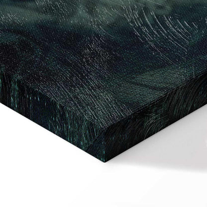 Leinwandbild - Oriental Pattern Carpet: Emerald Ornaments and Worn Patterns