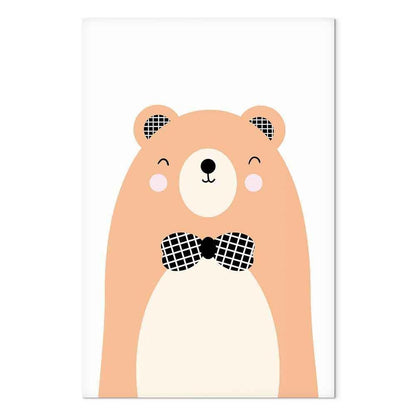 Leinwandbild - Teddy Bear in Bow Tie (1 Part) Vertical