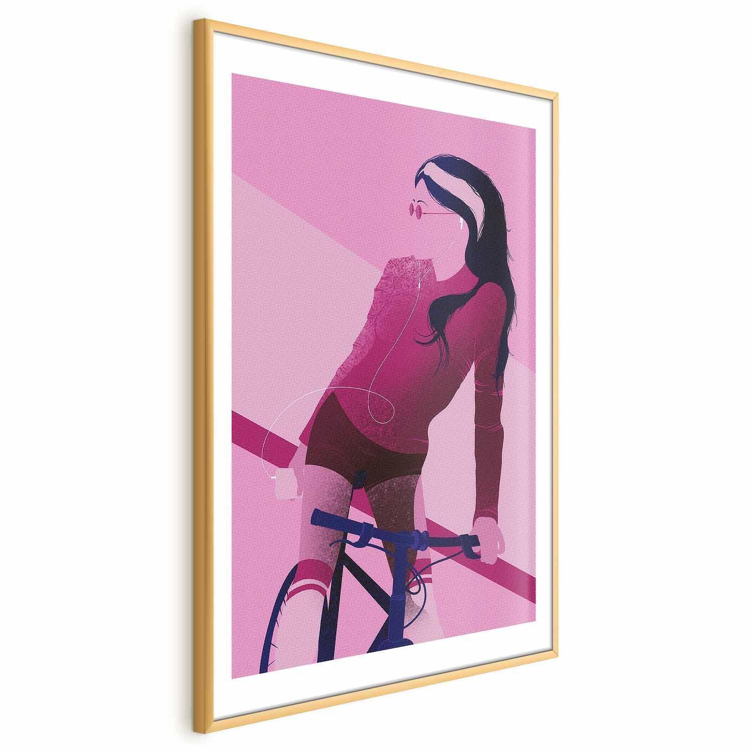 Poster - Woman on a Bicycle Artgeist
