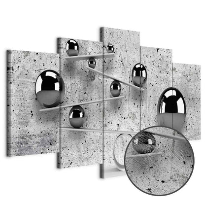 Leinwandbild - Balls and Concrete (5 Parts) Wide