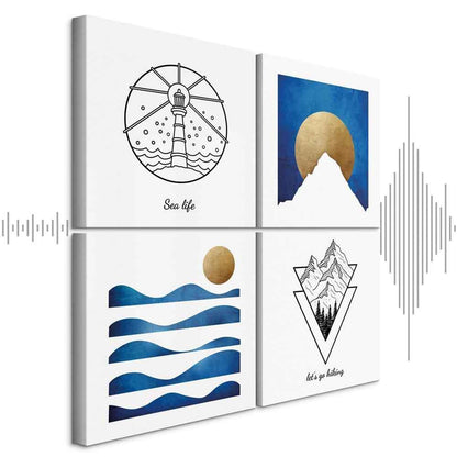 Leinwandbild - Sea or Mountains (4 Parts)