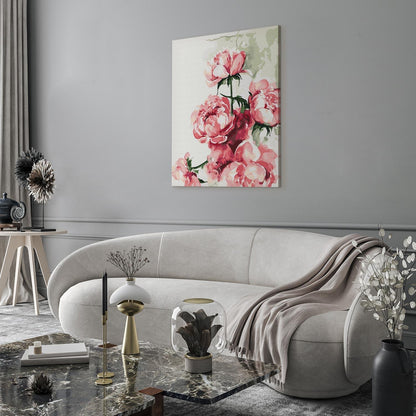 Malen nach Zahlen - Watercolour with peonies