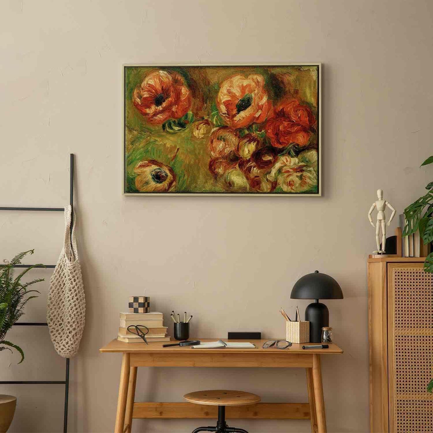 Leinwandbild - Les Anémones (Pierre-Auguste Renoir) Artgeist