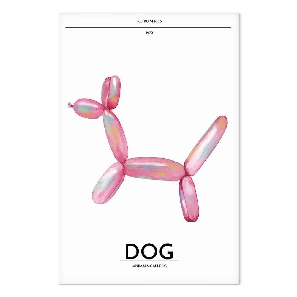 Leinwandbild - Holo-Dog - Colorful Dog in Retro Style