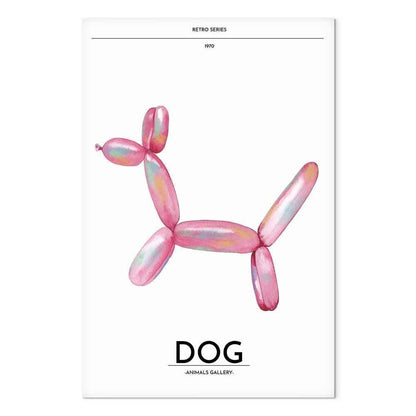 Leinwandbild - Holo-Dog - Colorful Dog in Retro Style