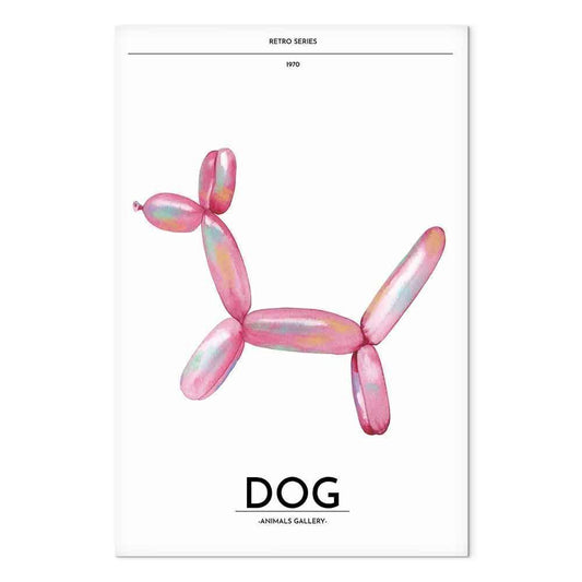 Leinwandbild - Holo-Dog - Colorful Dog in Retro Style