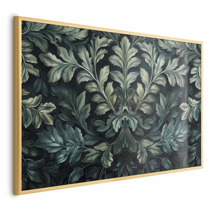 Poster - Victorian Leaves in Dark Greens Artgeist
