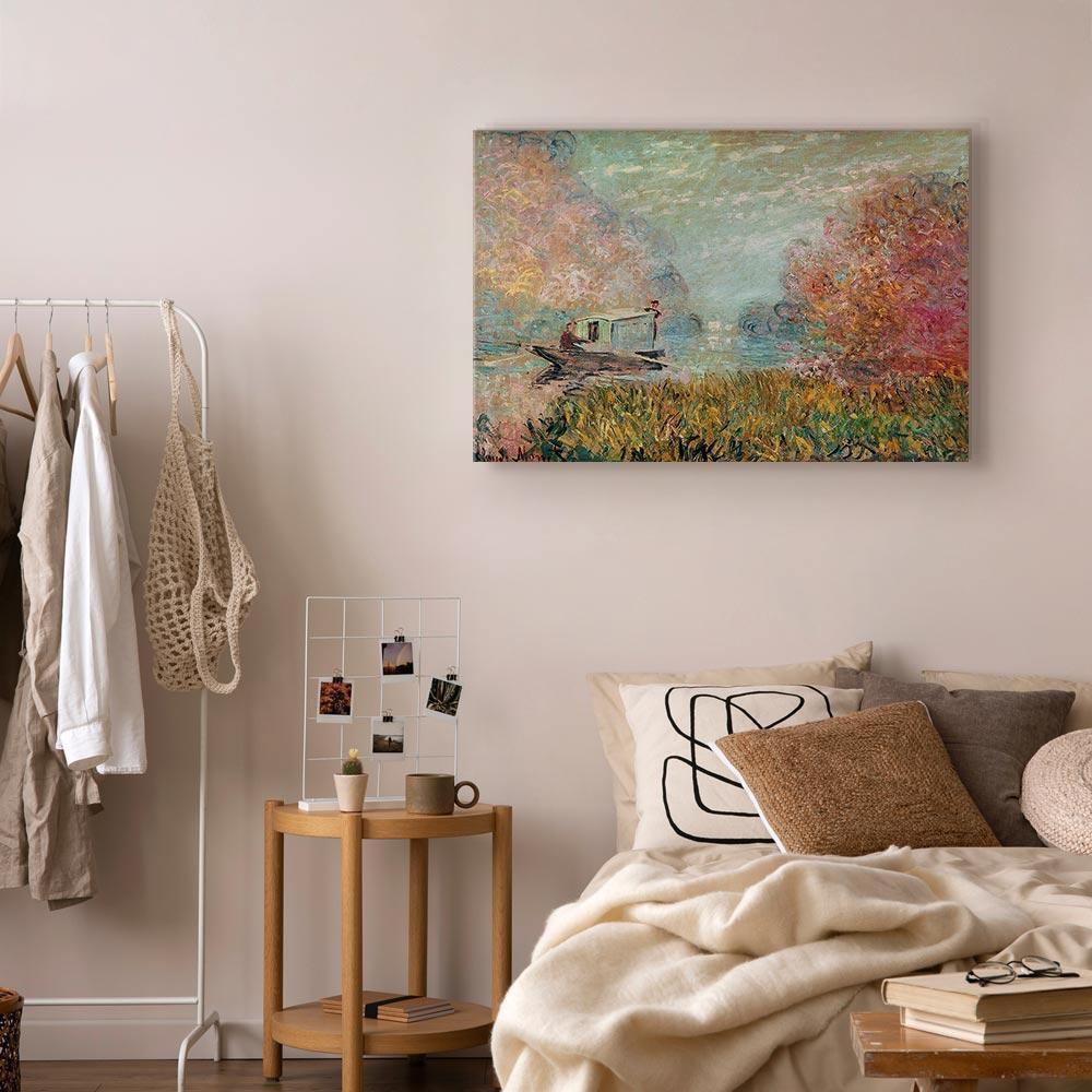 Leinwandbild - Claude Monet – Boat on the Seine