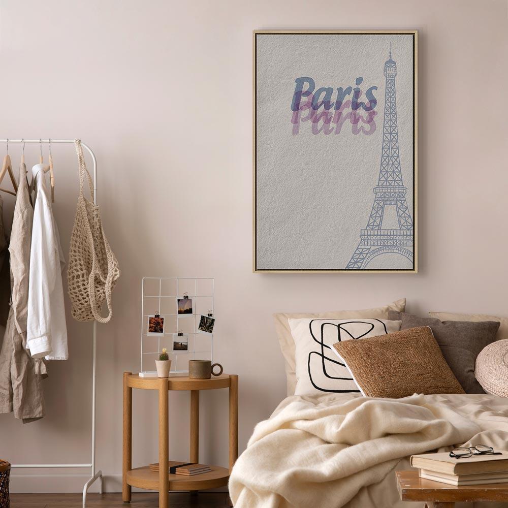 Leinwandbild - Paris in Watercolours (1 Part) Vertical