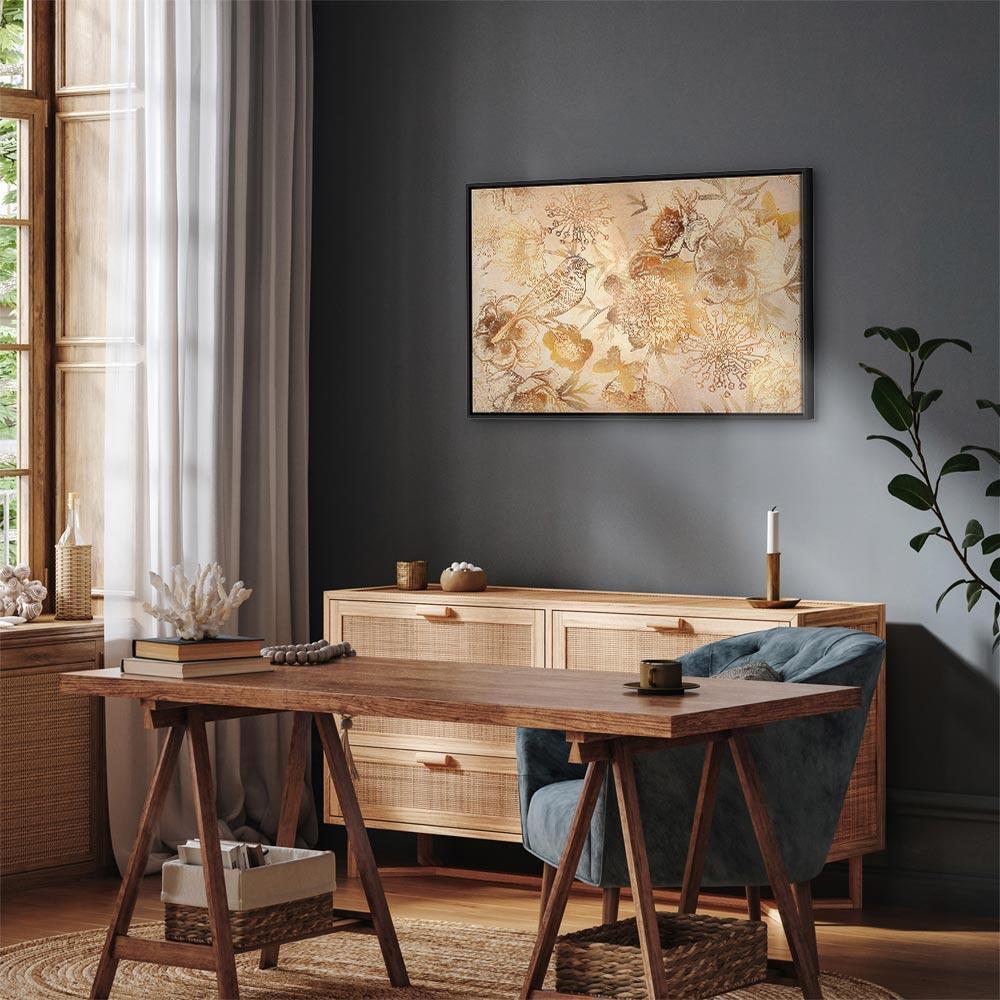 Leinwandbild - Golden Mosaic of Nature (1 Part) Wide