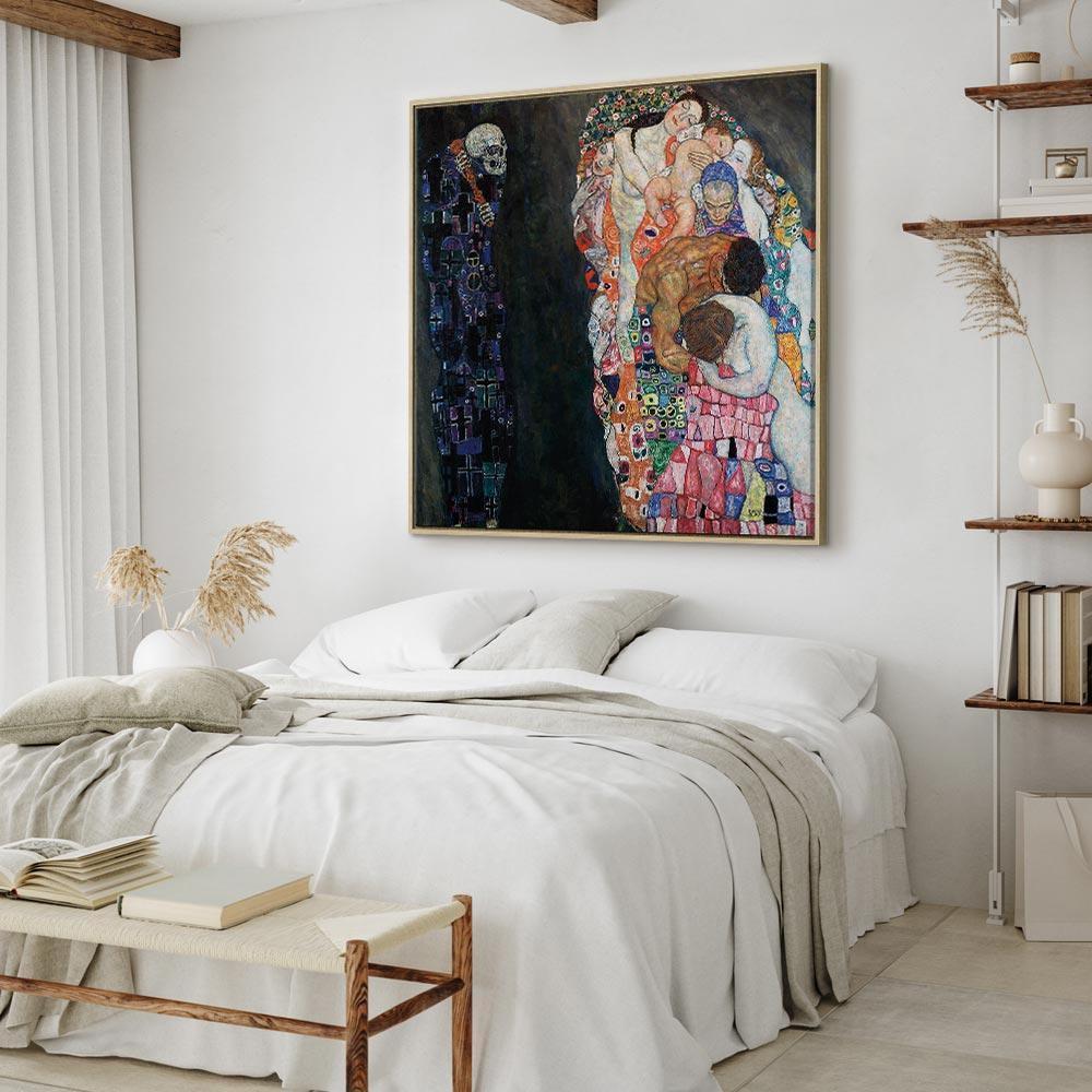 Leinwandbild - Gustav Klimt – Death and Life