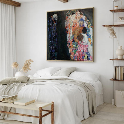 Leinwandbild - Gustav Klimt – Death and Life