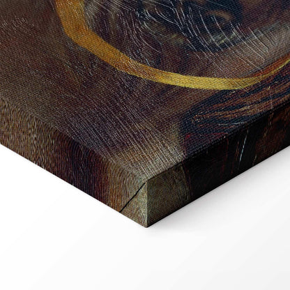 Leinwandbild - Frida Kahlo – Self-Portrait with Changuito