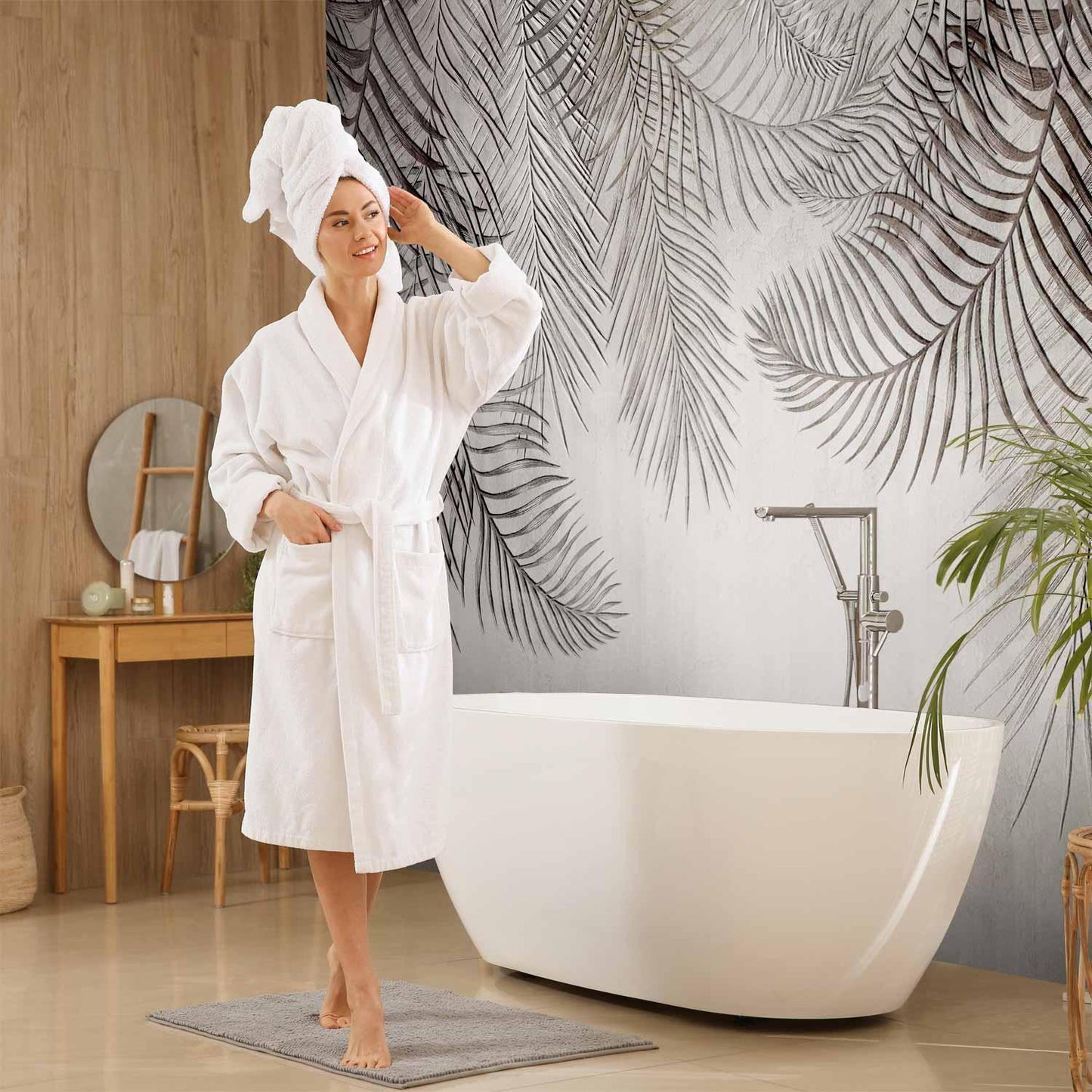 Fototapete - Night Palm Trees