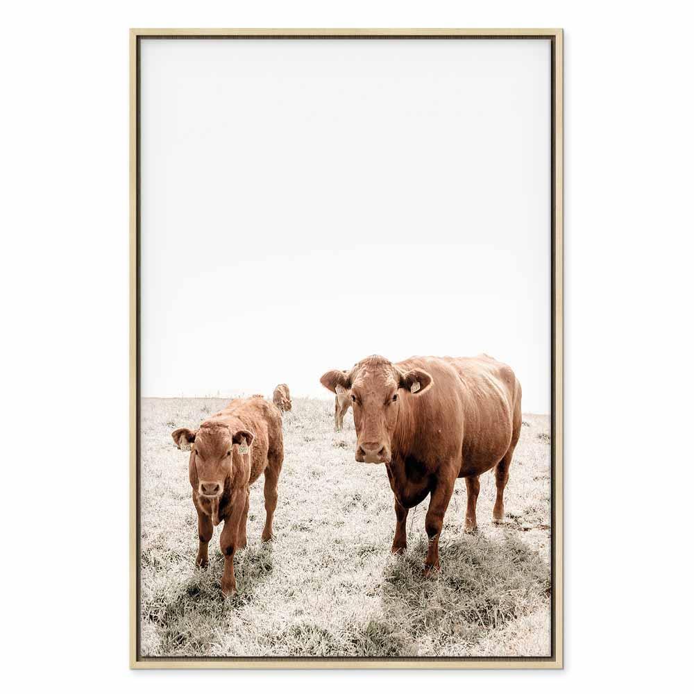 Leinwandbild - Mother and Calf (1 Part) Vertical