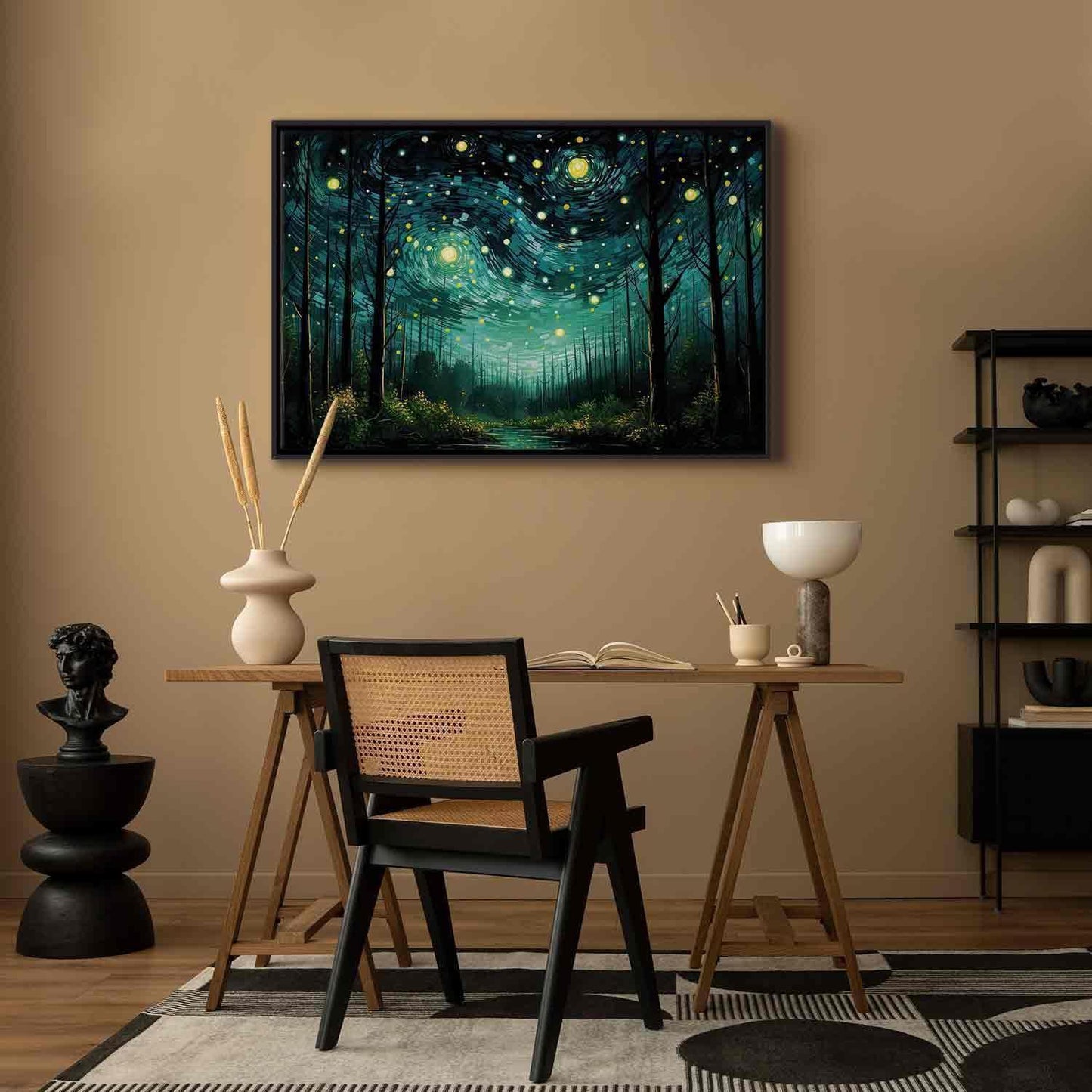 Leinwandbild - Starry night - a contemporary version of Van Gogh's night sky
