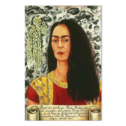 Leinwandbild - Frida Kahlo – Self-Portrait with Loose Hair