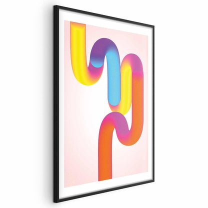Poster - Rainbow Tubes - abstract illustration with colorful gradients Artgeist