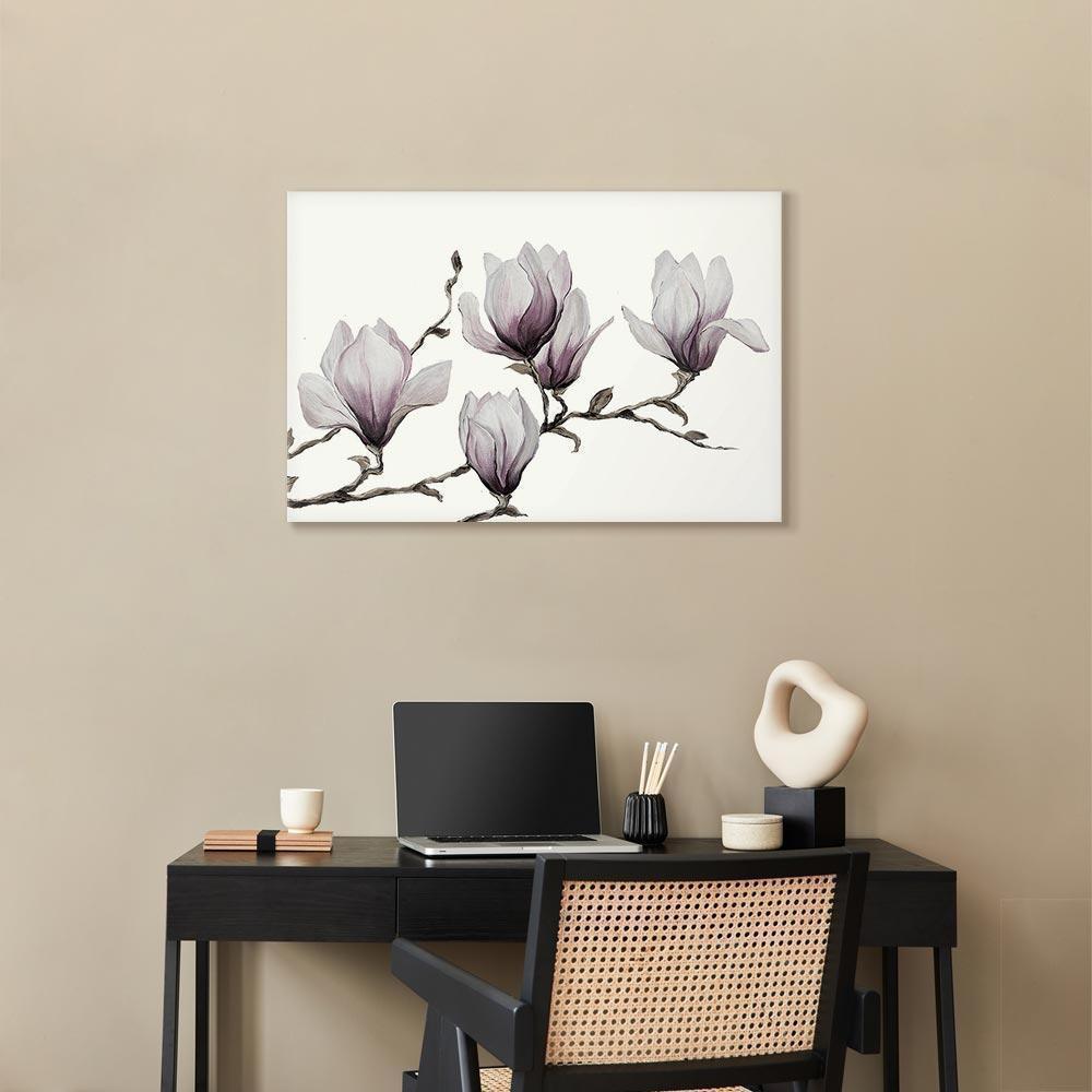 Leinwandbild - Painted Magnolias (1 Part) Wide