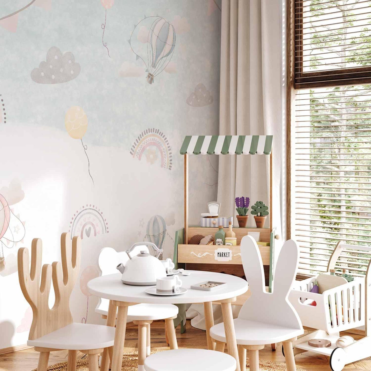 Fototapete - Adventure Among the Clouds