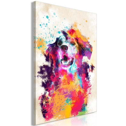 Leinwandbild - Watercolor Dog (1 Part) Vertical Artgeist