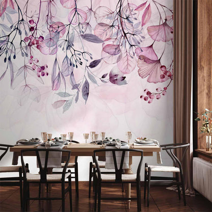 Fototapete - Foggy Nature - Pink