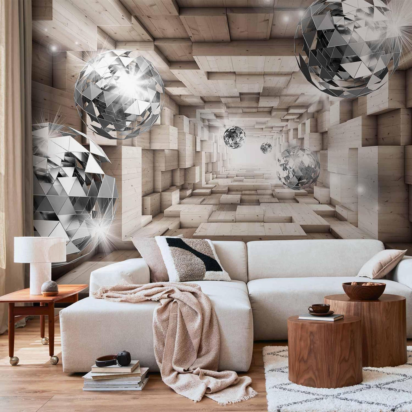 Fototapete - In A Wooden Tunnel Artgeist