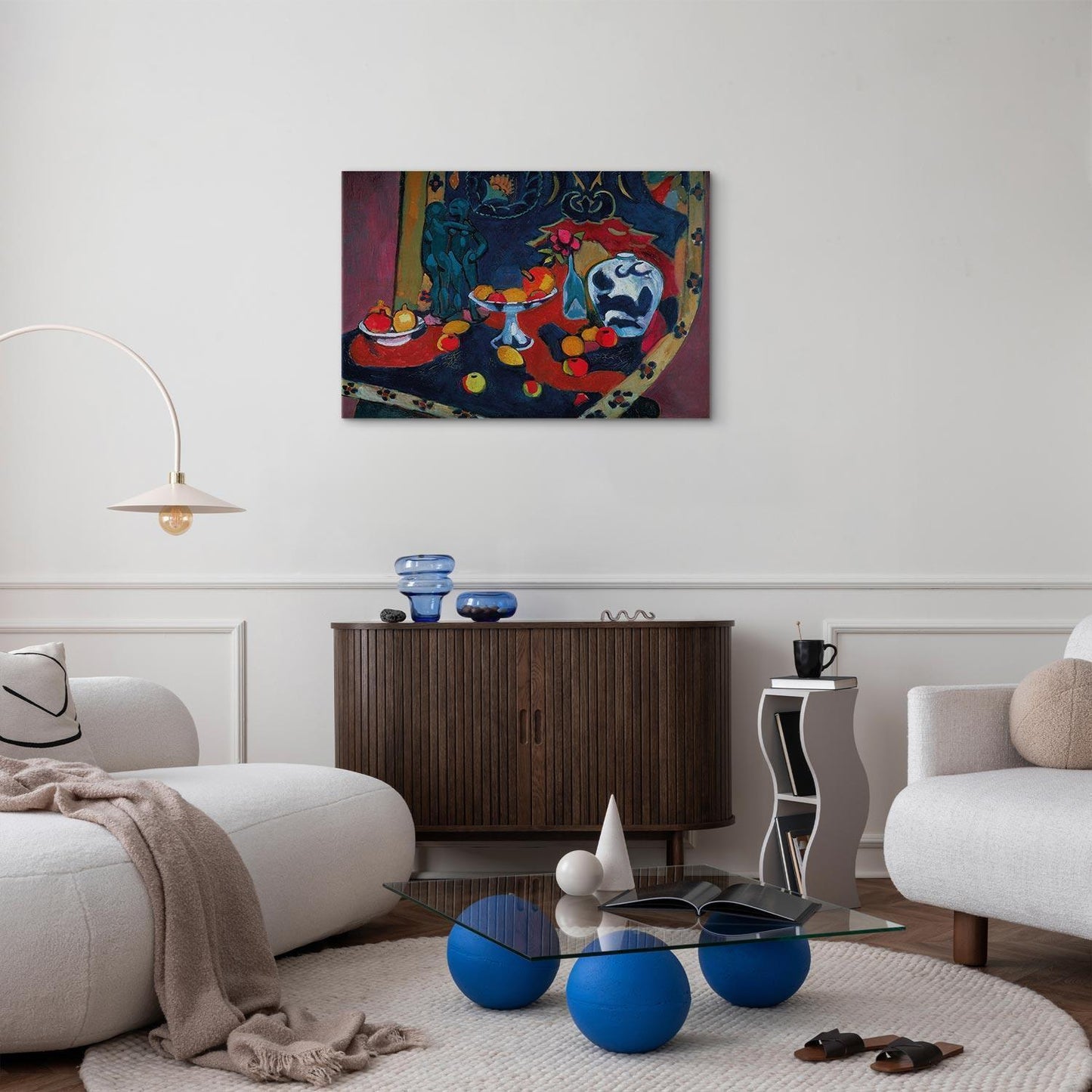 Leinwandbild - Henri Matisse – Still Life with Fruit and Bronze Statuette