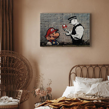 Leinwandbild - Mario and Cop by Banksy