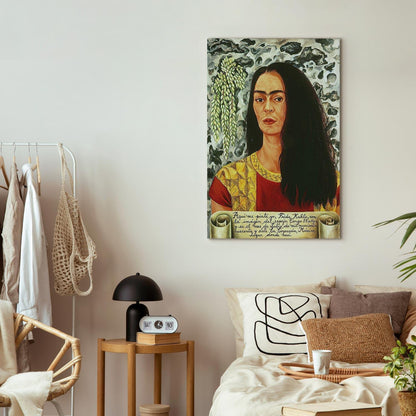 Leinwandbild - Frida Kahlo – Self-Portrait with Loose Hair