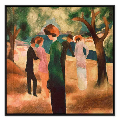 Leinwandbild - August Macke – Lady in Green Jacket
