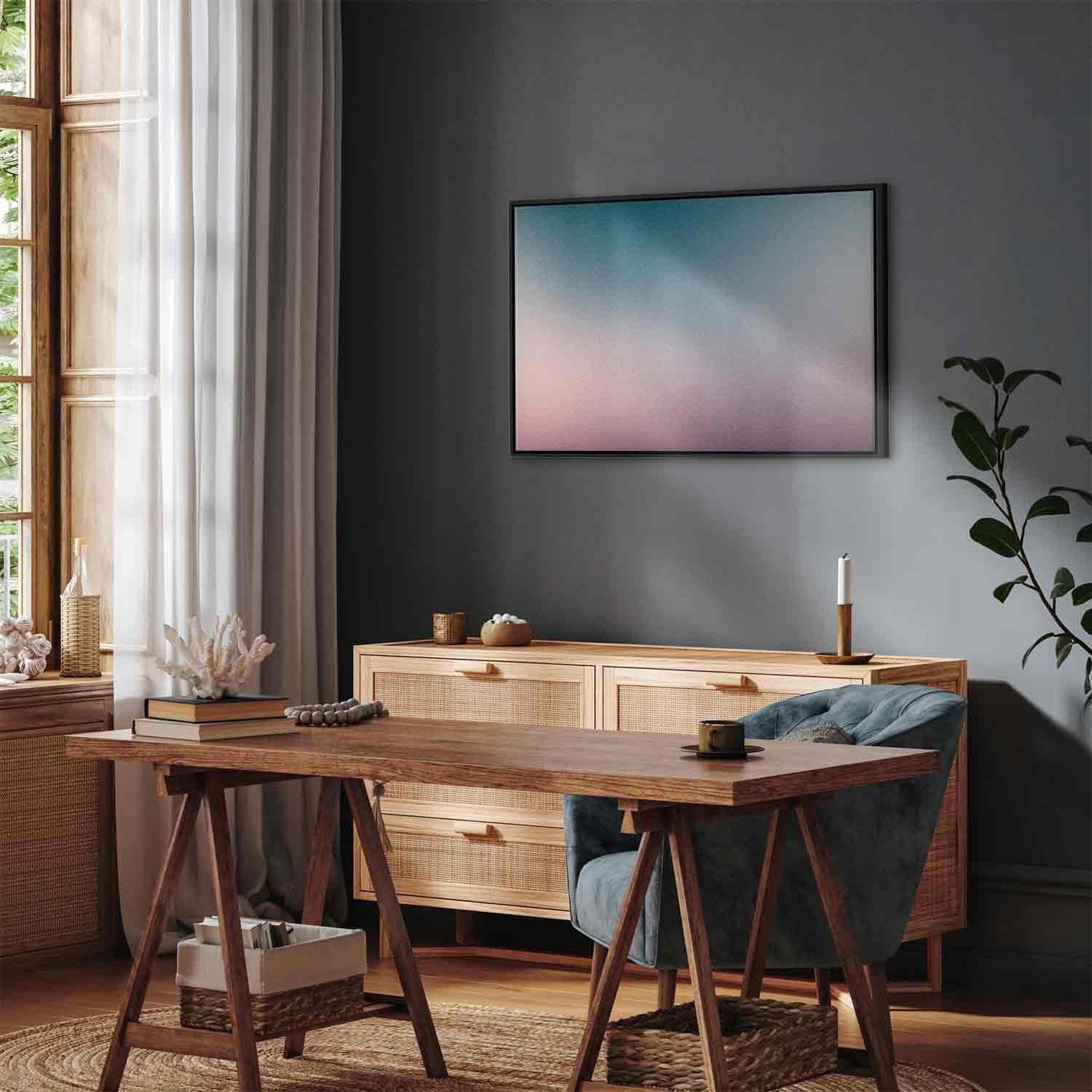 Leinwandbild - Nostalgic Gradient - Gradient Composition in Subdued Colors