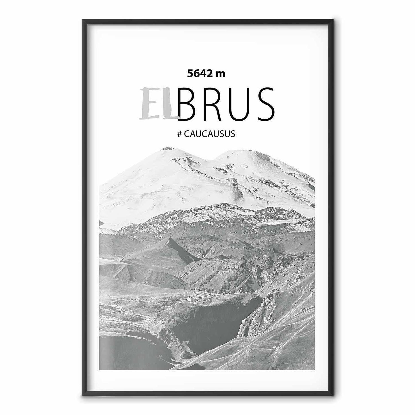 Poster - Majestic mountain peak Elbrus mountain crown mountain landscape