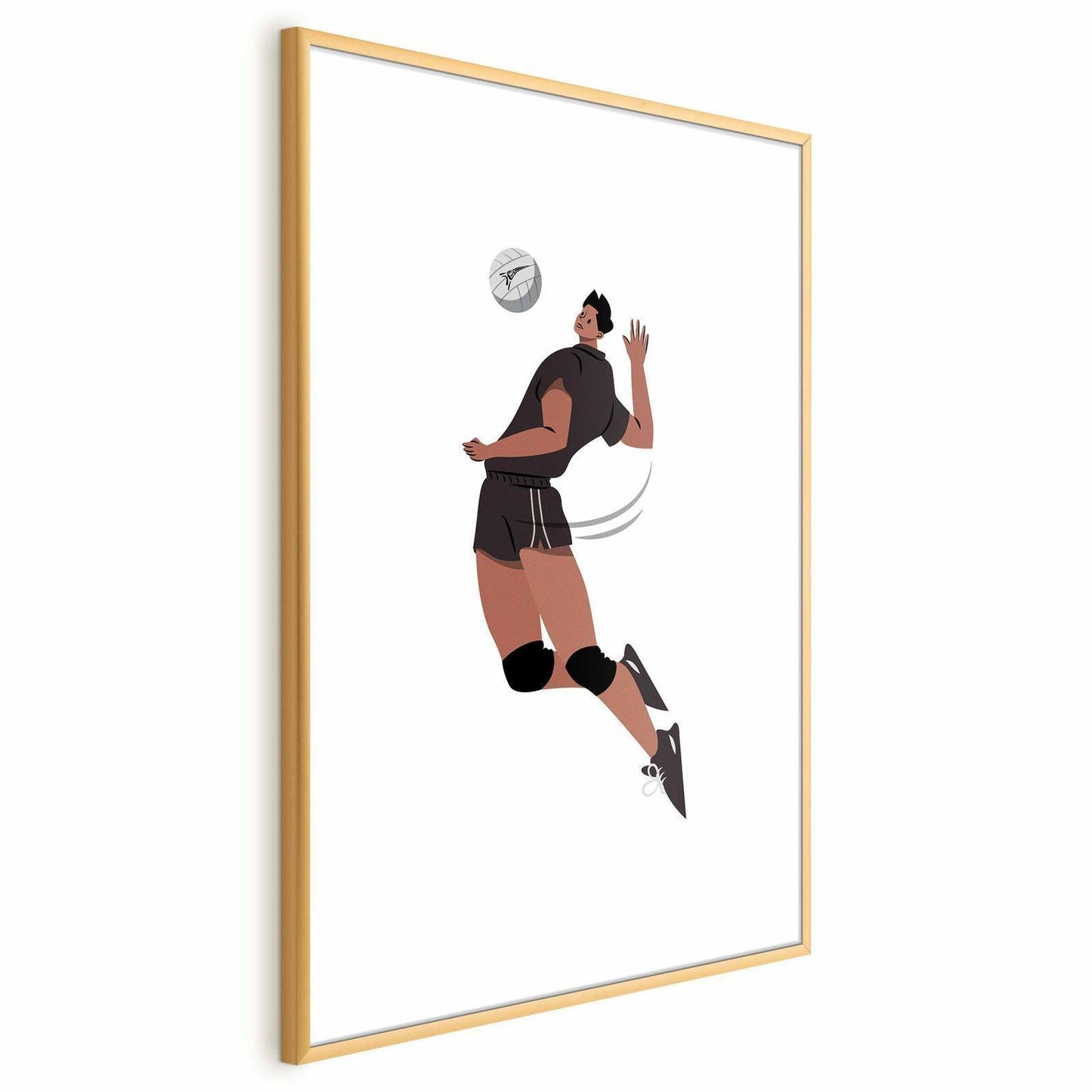 Poster - Volleyball Player on a Light Background - Illustration Artgeist