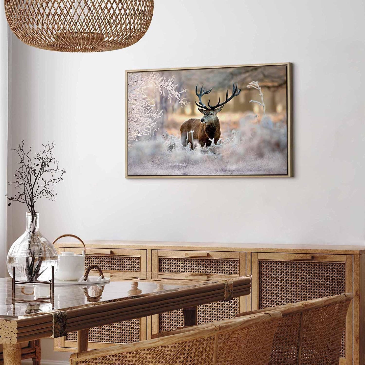 Leinwandbild - Deer in the Cold Artgeist