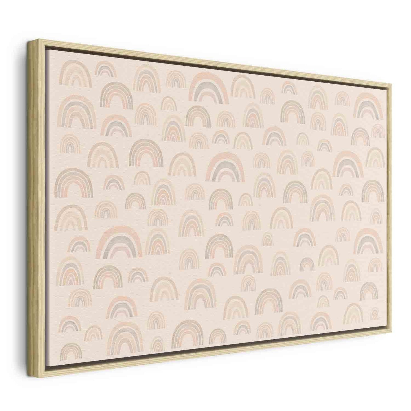 Leinwandbild - August Sky - Various Sizes of Rainbows in Calm Colors