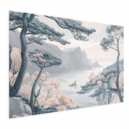 Poster - Blue Coast in Delicate Colors Artgeist