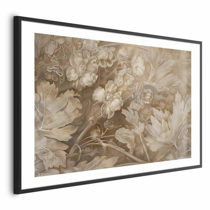 Poster - Ornamental Floral Carvings Artgeist