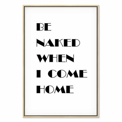 Leinwandbild - Homecoming (1-part) - Black and White English Inscriptions