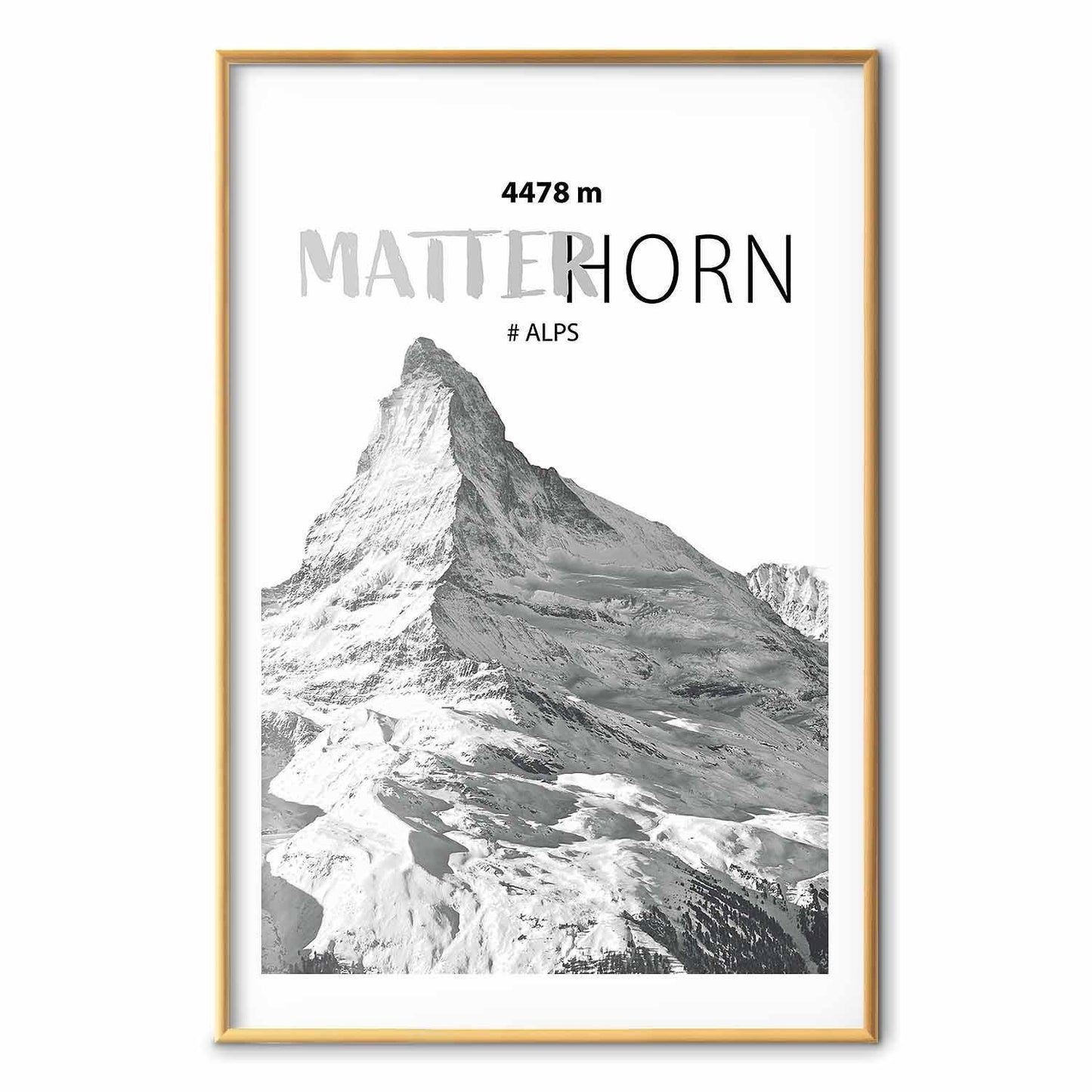 Poster - The majestic Matterhorn mountain peak, crown of mountains, mountain landscape
