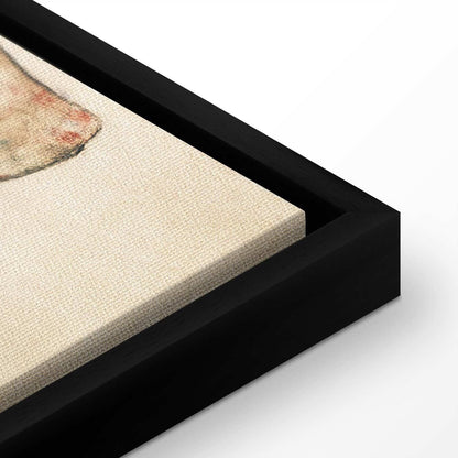 Leinwandbild - Liegender Akt mit gelbem Handtuch (Egon Schiele) Artgeist
