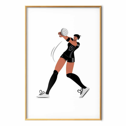Poster - Illustration - Female Volleyball Team Player