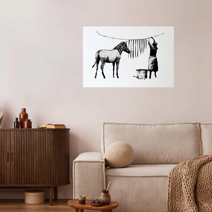 Poster - Banksy: Zebra Washing